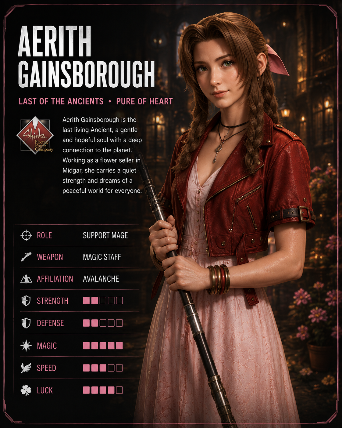 Aerith Gainsborough — Cetra healer and caster